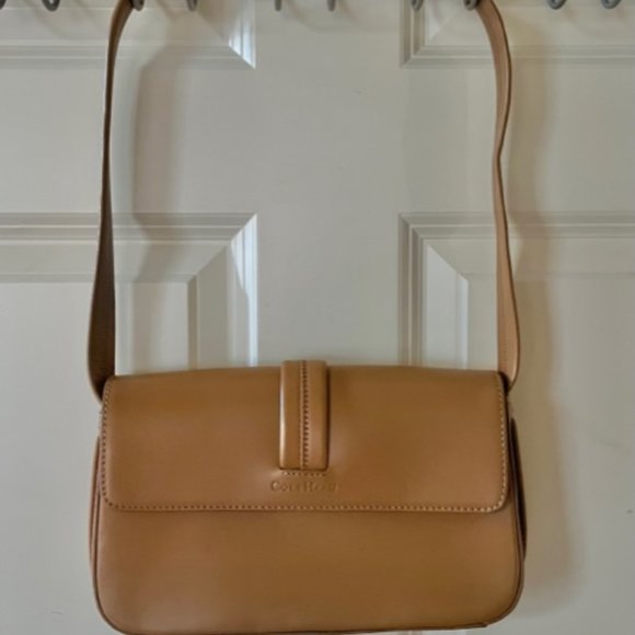 COLE HAAN: WOMENS BEIGE/TAN SHOULDER TOTE W/ DUST COVER-10.5" X 5.5" X 2.5" - Picture 2 of 7